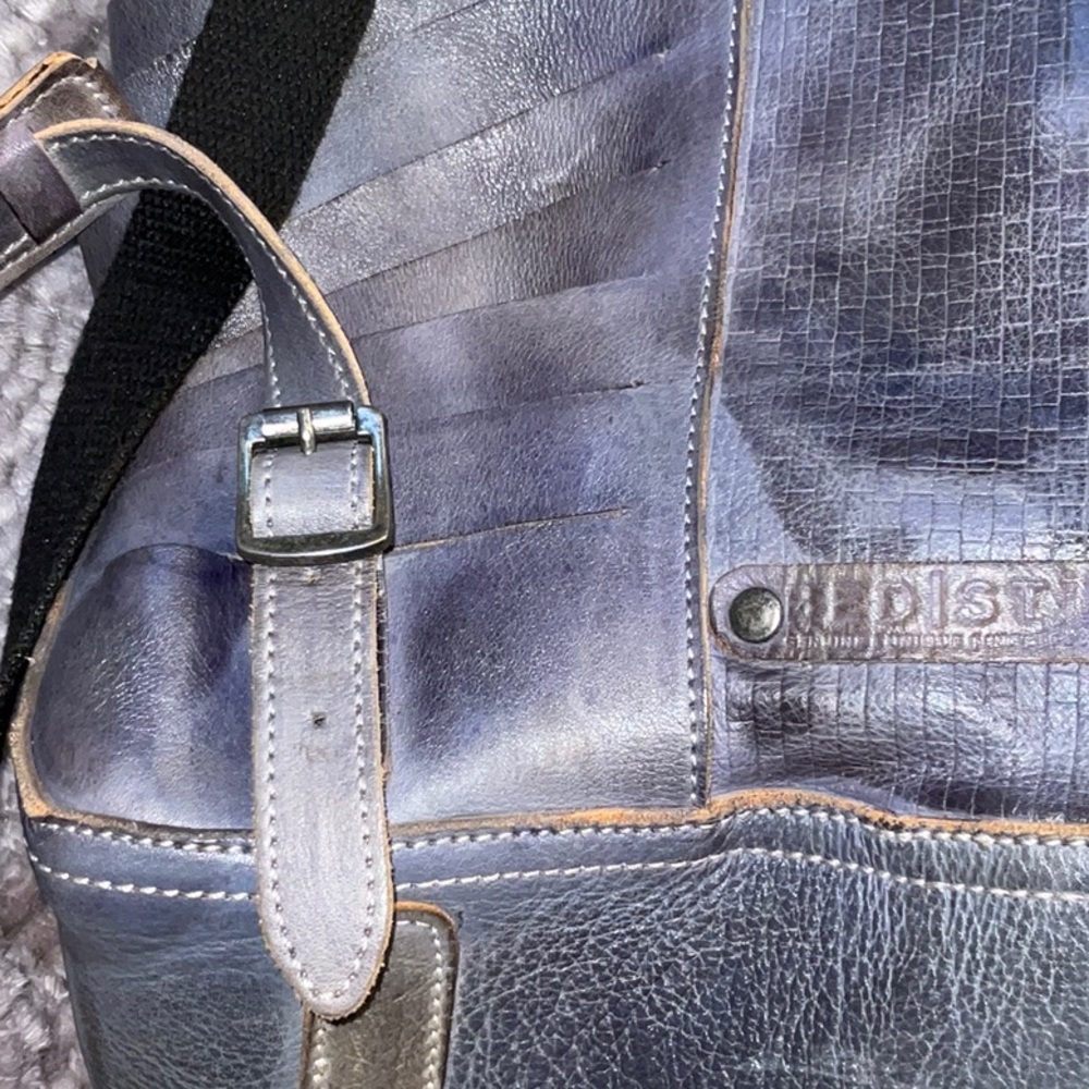 Bed stu Stylish Blue Leather Backpack - Picture 9 of 11